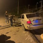 Un auto implicado en el hecho, en Esmeraldas.