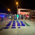 Los ladrillos estaban escondidos en una caleta adecuada en la cajuela de un auto.