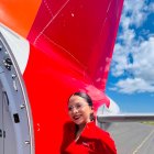 Erika formando parte la aerolínea más prestigiosa en Latinoamérica