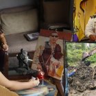 Un altar con  fotografías del marino Gustavo Villalva fue levantado en la  sala de su casa.