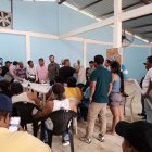 En la sede de la Federación de Comunas, dirigentes comunales expresaron su desacuerdo con la construcción de la cárcel.