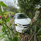 Así quedó el vehículo estrellado en Malacatos.