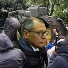 Jorge Glas fue trasladado a La Roca, la mañana de este 6 de abril.
