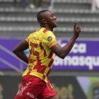 Renny Jaramillo marcó el primer gol de Aucas sobre Cumbayá.