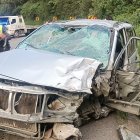 Así quedó el auto en Chuquibamba.