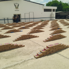 La droga incautada fue presentada por la Policía.