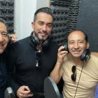 Damiano junto al Trío Colonial que con sus voces forman parte de esta nueva versión de Yo soy Ecuatoriano.