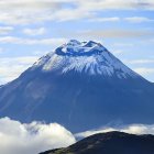 El volcán Tungurahua es uno de los ícono del geoparque.