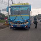 El bus implicado en el accidente de Tonsupa.