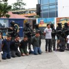 Los capturados del caso Jaguar fueron presentados en Guayaquil.