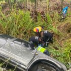 Así quedó la camioneta accidentada.