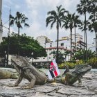 La foto homenaje que hizo Sao Paolo a su llegada a Guayaquil en el parque de Las Iguanas.