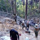 La búsqueda sigue en la Zona de Tiwino, donde se estrelló el helicóptero con ocho ocupantes.