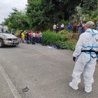 La camioneta de Edward Sandinelson Espinoza Fiallos, de 56 años, quedó con daños.