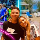 Jaime Ayoví y su baile, como si fuera Joao Rojas, mientras que Kristy Alvarado reaccionó al festejo.