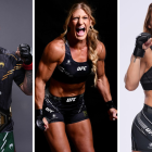 Raquel Pennington, Kayla Harrinson y Mackenzie Dern son madres y peleadoras.