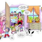 Caricatura de lo que viven algunas madres en su día.