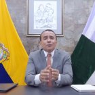 Javier Pincay, alcalde de Portoviejo, desde su despacho municipal la mañana de este martes 14 de mayo.