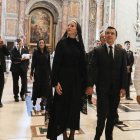 Lavinia Valbonesi en su visita al Papa Francisco en el Vaticano.