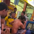 El hombre herido fue embarcado en una camioneta y llevado a una casa de salud, pero no sobrevivió.