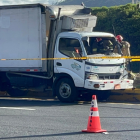 El chofer de este camión murió en el accidente.