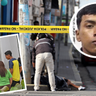 George Zambrano Jiménez  estaba parado en esta esquina cuando fue asesinado a tiros. Policías realizó pericias en el lugar.