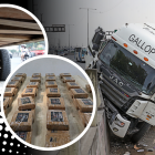 El tráiler se impactó contra la baranda que separa de la vía Perimetral con el ingreso a la calle que conduce a Socio Vivienda.