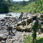 El lugar es resguardado por personal de las Fuerzas Armadas