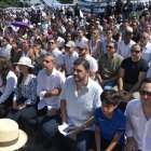 Aquiles Álvarez se sentó con sus concejales. A su mano derecha se encontraban Raúl  Chávez, Blanca López, Mayra Montaño, Soledad Diab y Emily Vera.