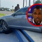 Así quedó el auto del futbolista del Guayaquil City