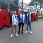 Tres de los cuatro candidatos a rey LGBTI+ cuya elección será el viernes 31 de mayo en Ambato.