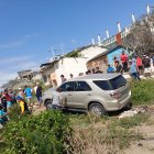 Así quedó el auto en que asesinaron al 'Gato' Loor en Jaramijó.