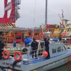 Agentes de la Infantería de Marina se encargaron de sacar el cuerpo.