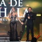 Carolina Jaume lució un vestido con transparencias.