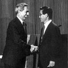 Mario Vargas Llosa y Alberto Fujimori.