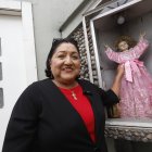Sonia Ramos colocó en una esquina de su propiedad una representación del Divino Niño Jesús.
