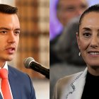 El presidente Daniel Noboa y Claudia Sheinbaum, presidenta electa de México