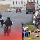 El cadáver de Jennifer Falcones Cárdenas quedó en medio de la vía. Sus familiares y vecinos lloran al ver su cuerpo.