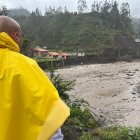 En Penipe, la crecida de los ríos afectó a puentes, especialmente en la zona de Palitahua.