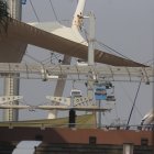 El servicio de la aerovía fue suspendido por la falta de energía.