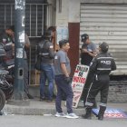La zona fue cercada para poder retirar el cadáver.