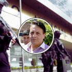 Hubo un gran contingente policial durante la audiencia de juicio del caso Villavicencio.