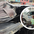 El adulto mayor perdió sus cositas en el incendio.