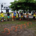 La cancha rústica de Huracán, en el sector Valle Alto, en Quinindé, guarda aún los sueños de niños y jóvenes.