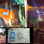 El choque se produjo entre un camión y una camioneta que quedó destruida.