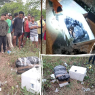 Unos restos los hallaron en el puente del recinto Río Nuevo, de la vía a El Laurel.