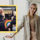 Los organizadores de la marcha se mostraron sorprendidos por su presencia.