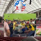 Momento exacto donde el ecuatoriano noquea al mexicano, en el encuentro del domingo 30 de junio de 2024