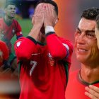 Cristiano Ronaldo paso del llorar a reír, cosas del fútbol.