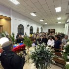 Horas después del asesinato se realizó una misa de cuerpo presente, en homenaje al cabo Germán Morales.
